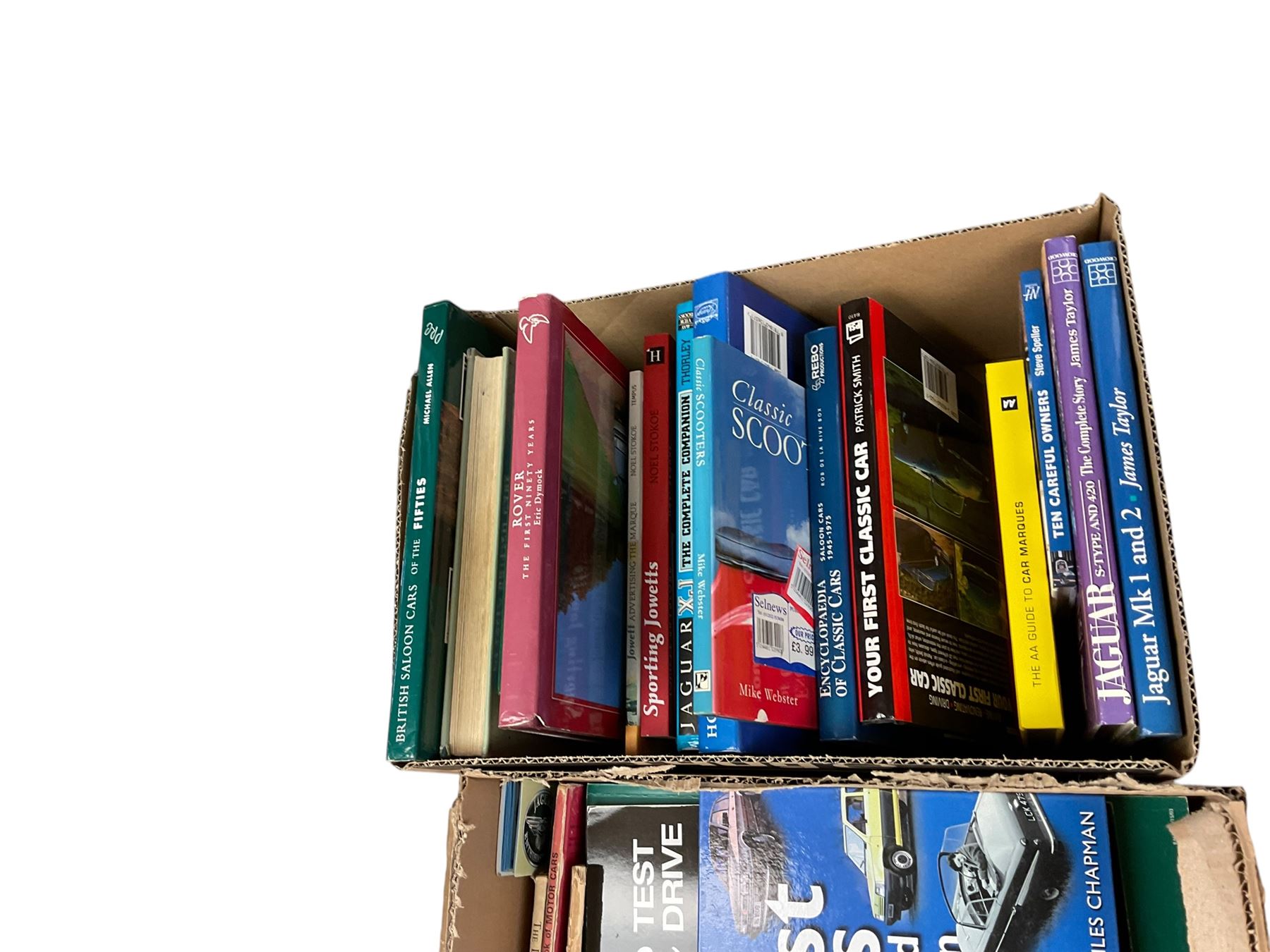 Corgi 'Aviation Archive' toys and classic car and other reference books in three boxes 