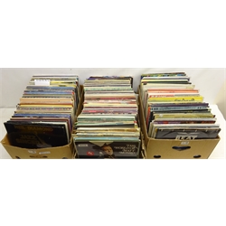  Quantity of vinyl LP's including various Neil Diamond, Nikki D, Shirley Bassey, Shakin Stevens and others in three boxes  