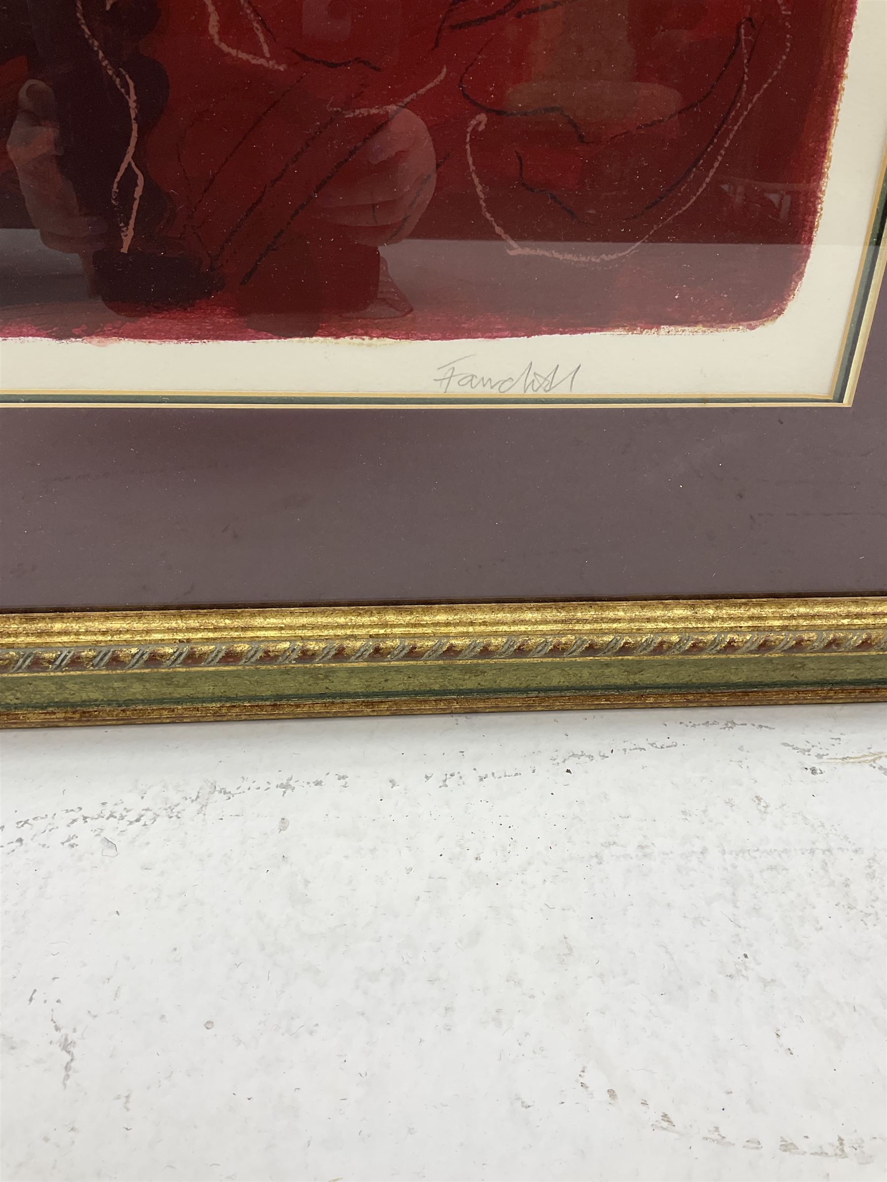 Roy Fairchild-Woodard (British 1953 -): 'Hannah', limited edition mixed media screen print signed and numbered 222/250, 90cm x 60cm