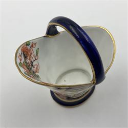 Group of Crown Derby and Royal Crown Derby Imari pattern miniatures, including mid 19th century Stevenson and Hancock cauldron, with painted mark beneath, H5.5cm, a near pair of early Royal Crown Derby scuttles, decorated in the 6299 pattern, each with printed and painted marks beneath including illustration date codes for 1913 and 1922, tallest 6.5cm, and a further early 20th century Royal Crown Derby scuttle, decorated in the 6299 pattern, with printed and painted marks beneath including illustration date code for 1922, H5.5cm, (4)
