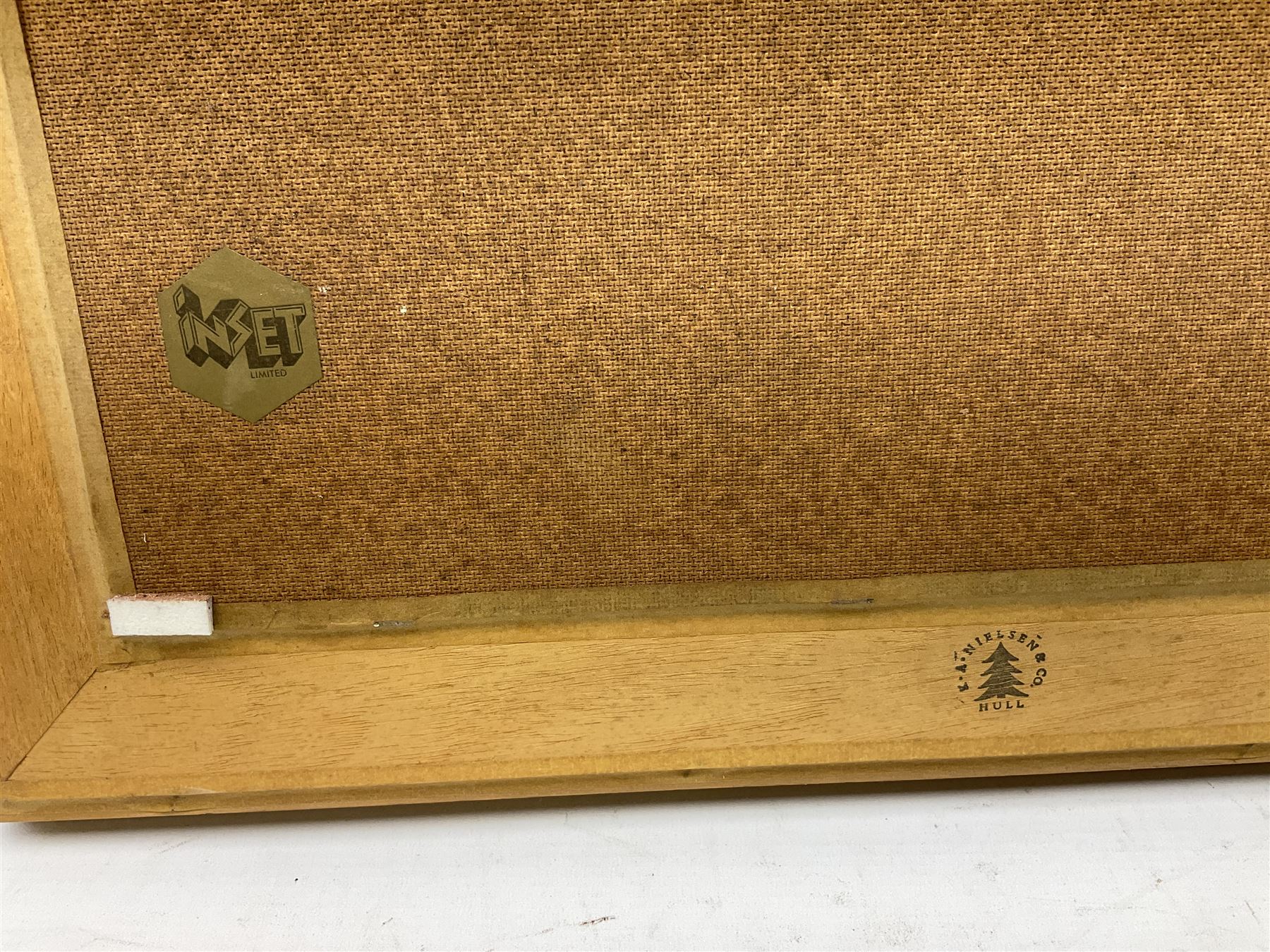 Red and gold textured picture of an Indian procession with elephants 49cm x 47cm