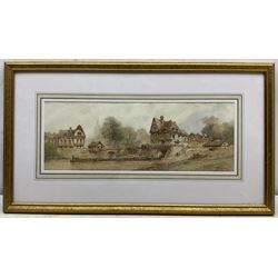 Paul Marny (French/British 1829-1914): French Riverside, watercolour signed 16.5cm x 45cm 
Provenance: West Yorkshire dec'd estate