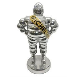  'Michelin Man' chrome plated figure, H34cm