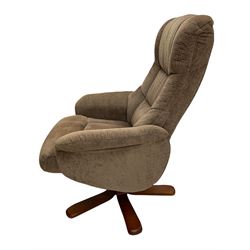 Contemporary lounge chair with matching footstool