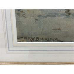 William Kay Blacklock (British 1872-1944): Waiting for the Boat - Crowd Gathered outside the Marine Hotel Whitby, watercolour signed 35cm x 52cm 
Provenance: private collection, purchased David Duggleby Ltd 17th September 2021 Lot 109