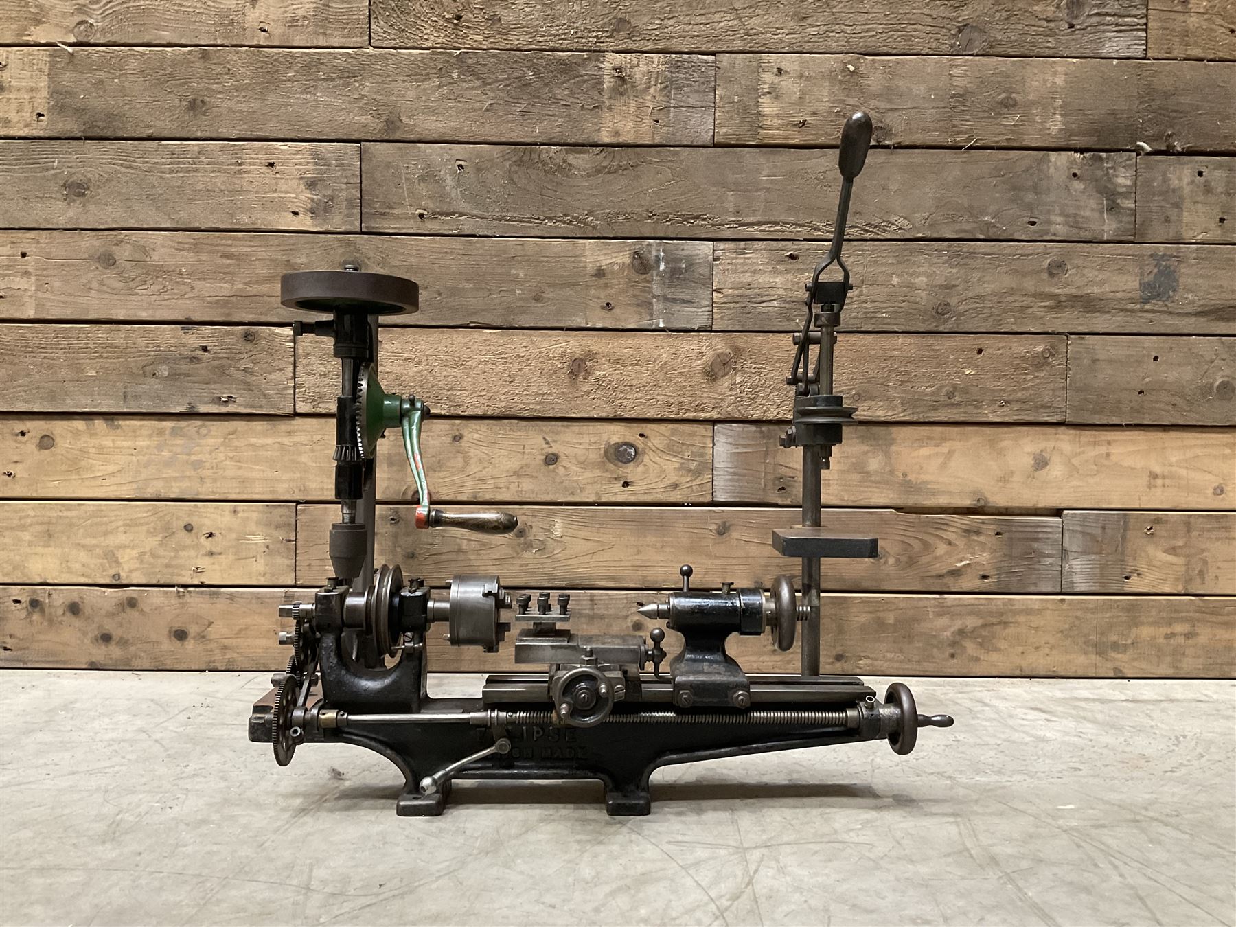 Eclipse mini precision lathe together with pillar drills and magnetic base