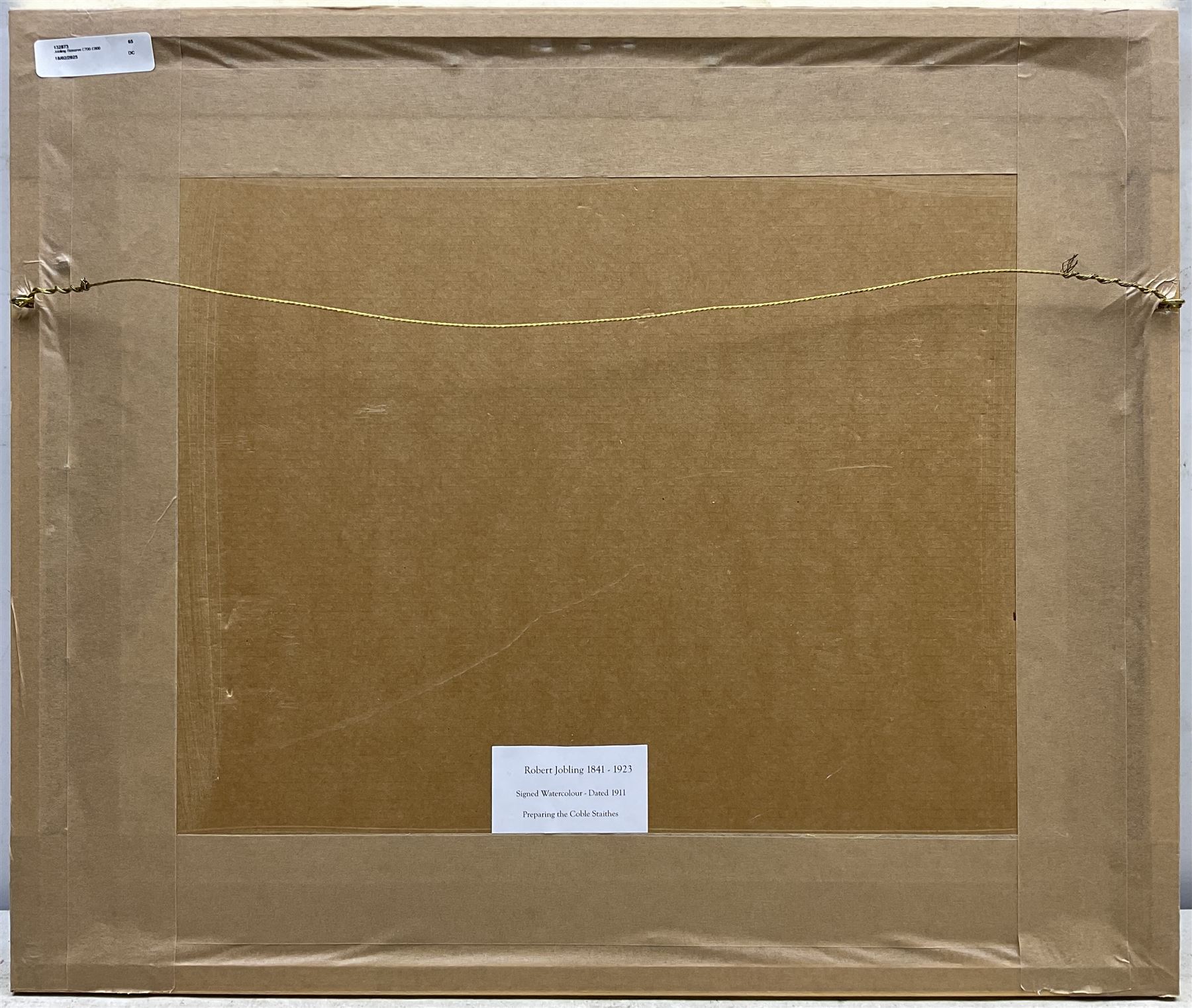 Robert Jobling (Staithes Group 1841-1923): Preparing to Launch a Coble at Staithes, watercolour signed and dated '11, 23cm x 33cm