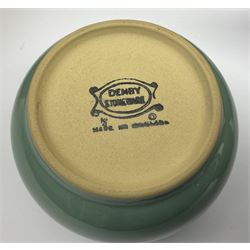 Denby dinner and tea wares, comprising largely Homestead pattern, to include dinner plates, salad plates, serving plates and dishes, bowls, teapot, coffee pot, hot water pot, teacups, saucers, milk jug, etc. 