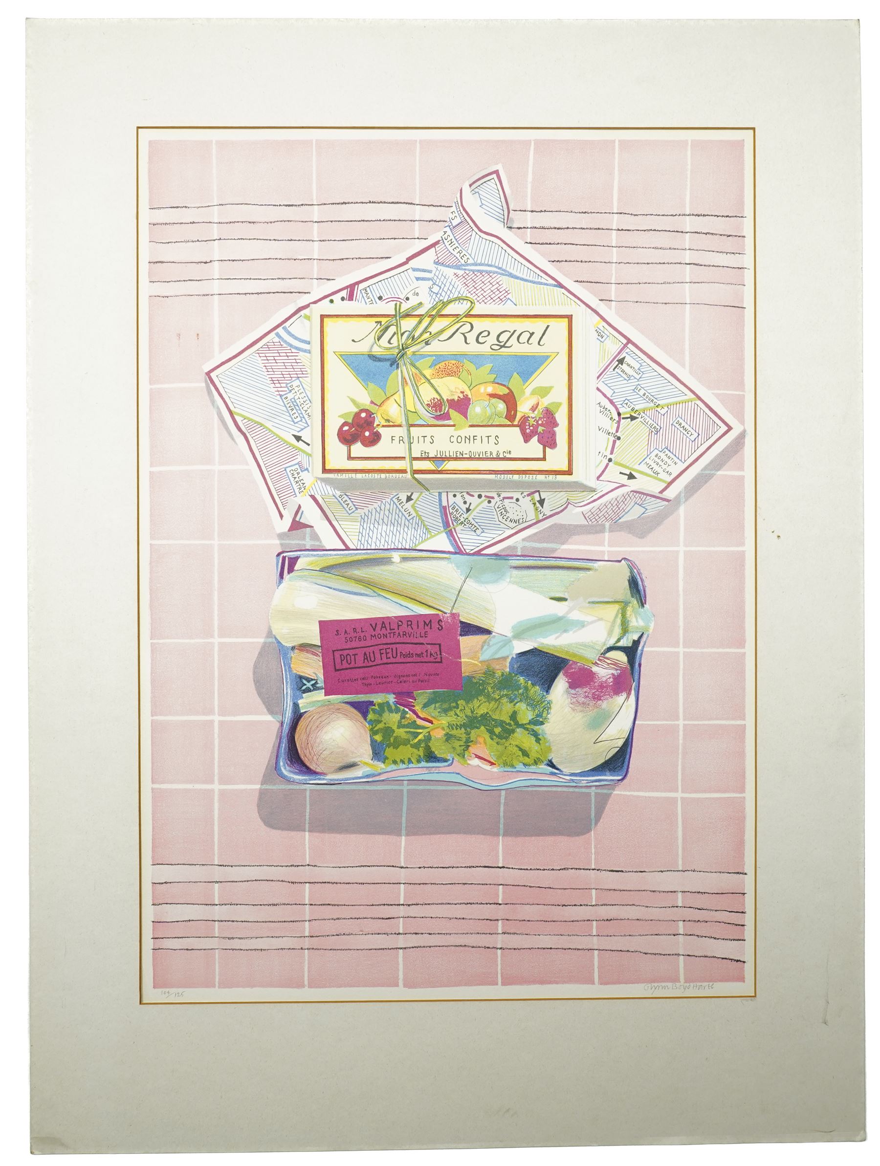  Glynn Boyd Harte (1948-2003): 'Fruits Confit', limited edition lithograph in colours signed and numbered 104/125 in pencil 60cm x 43cm (unframed)