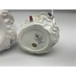 Seven Royal Doulton figures, to include Charity HN3087, Faith HN3082, Hope HN3061, Belle HN3703, etc, all with printed marks beneath