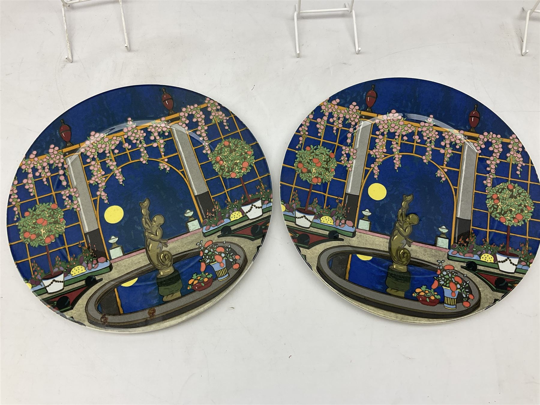 Set of six Villeroy & Boch chargers from the Jardins Francais