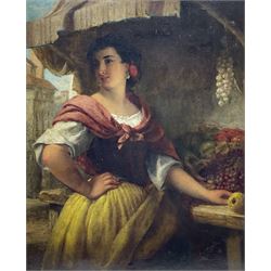 Thomas Brooks of Hull (British 1818-1891): Spanish Fruit Seller, oil on canvas signed and dated 1869, 75cm x 60cm