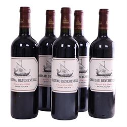 Chateau Beychevelle, 2006 Saint-Julien, five bottles, 750ml, 30% vol 