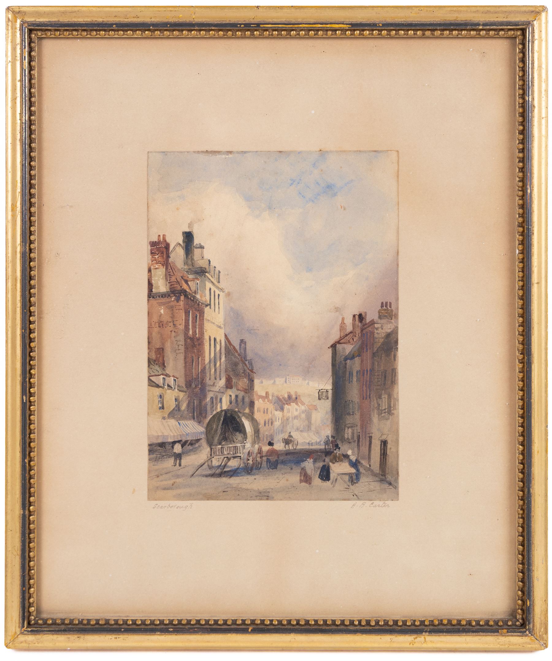 Attrib. Henry Barlow Carter (British 1803-1867): 'Scarborough', watercolour signed and titled on the mount 21cm x 15cm 