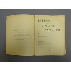  Bernard, Emile: 'Lettres de Vincent Van Gogh' pub Ambrose Vollard, Paris 1911, col. & b/w illust, soft back, 1vol   