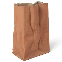 Tapio Wirllala for Rosenthal - Late 20th century novelty paper bag vase, model as a slightly crumpled paper bag as a part of the 'Do Not Litter' collection. Makers mark to the base, H20cm
