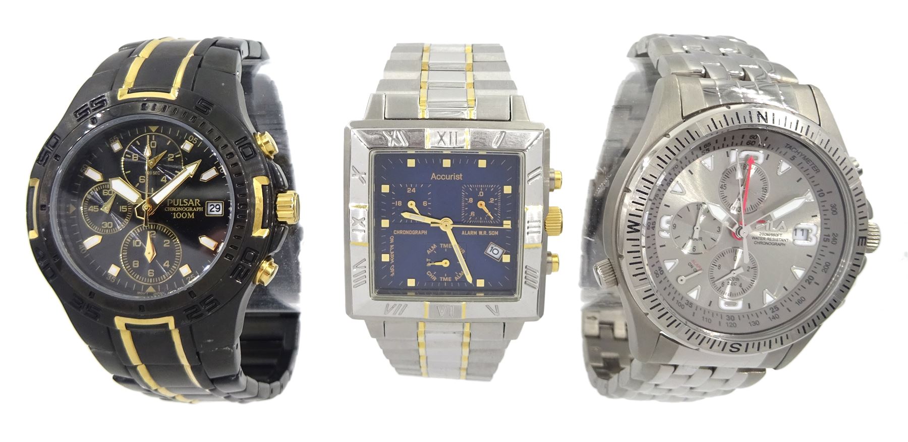 accurist chronograph alarm wr100