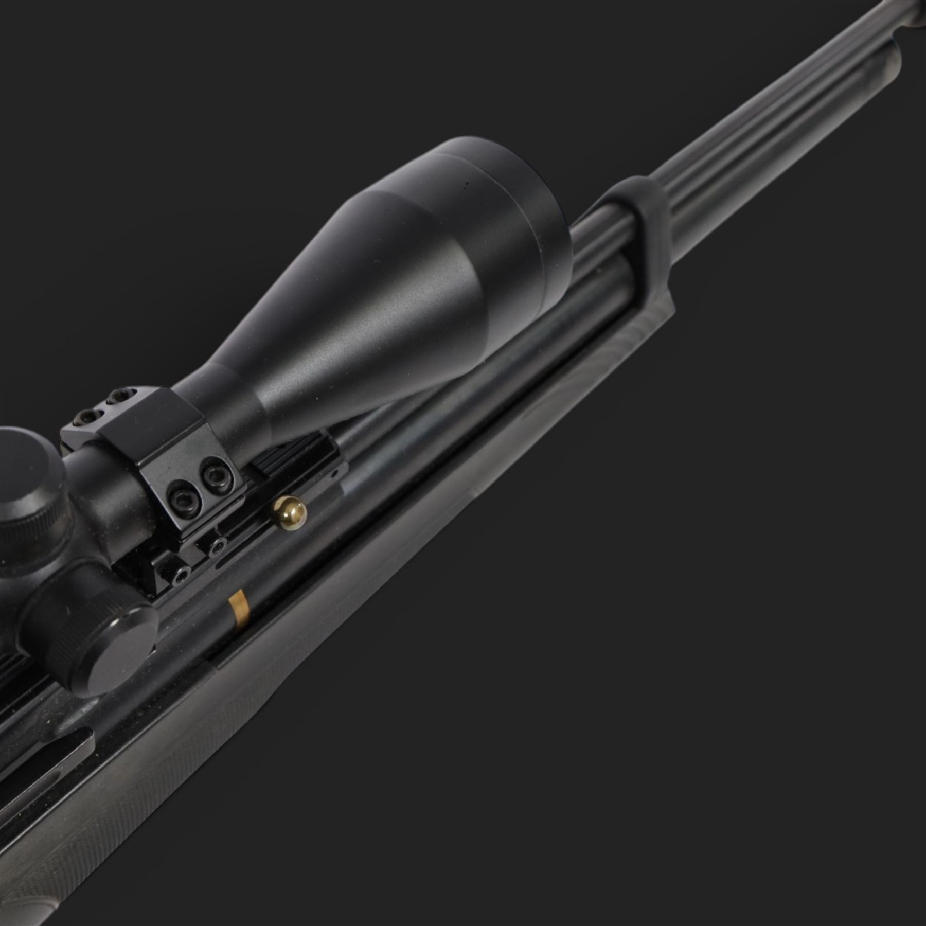 Hatsan AT44-10 air rifle, .22 cal, Max pressure 200 bar, serial number 041420511, fitted with 3-12x50 scope, L118cm