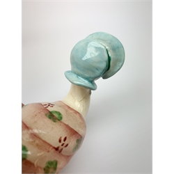 Five Beswick Beatrix Potter figurines, comprising Tommy Brock, Mrs Tiggy Winkle, Jemima Puddleduck, Foxy Whiskered Gentleman, and Squirrel Nutkin, together with four Royal Albert Beatrix Pottery figurines, Comprising Tommy Tiptoes, Benjamin Wakes Up, Peter Rabbit, and Mr Alderman Ptolemy. 