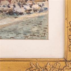 John Atkinson (Staithes Group 1863-1924): Going to Market - Whitby, watercolour signed 28cm x 19cm