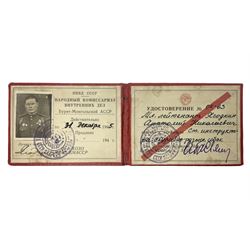 WW2 Soviet NKVD/KGB officers I.D. book d