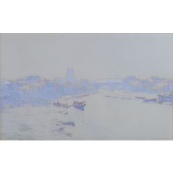 John Baragwanath King (British 1864-1939): River Landscape and Hay Making, pair watercolours signed 27cm x 44cm (2)