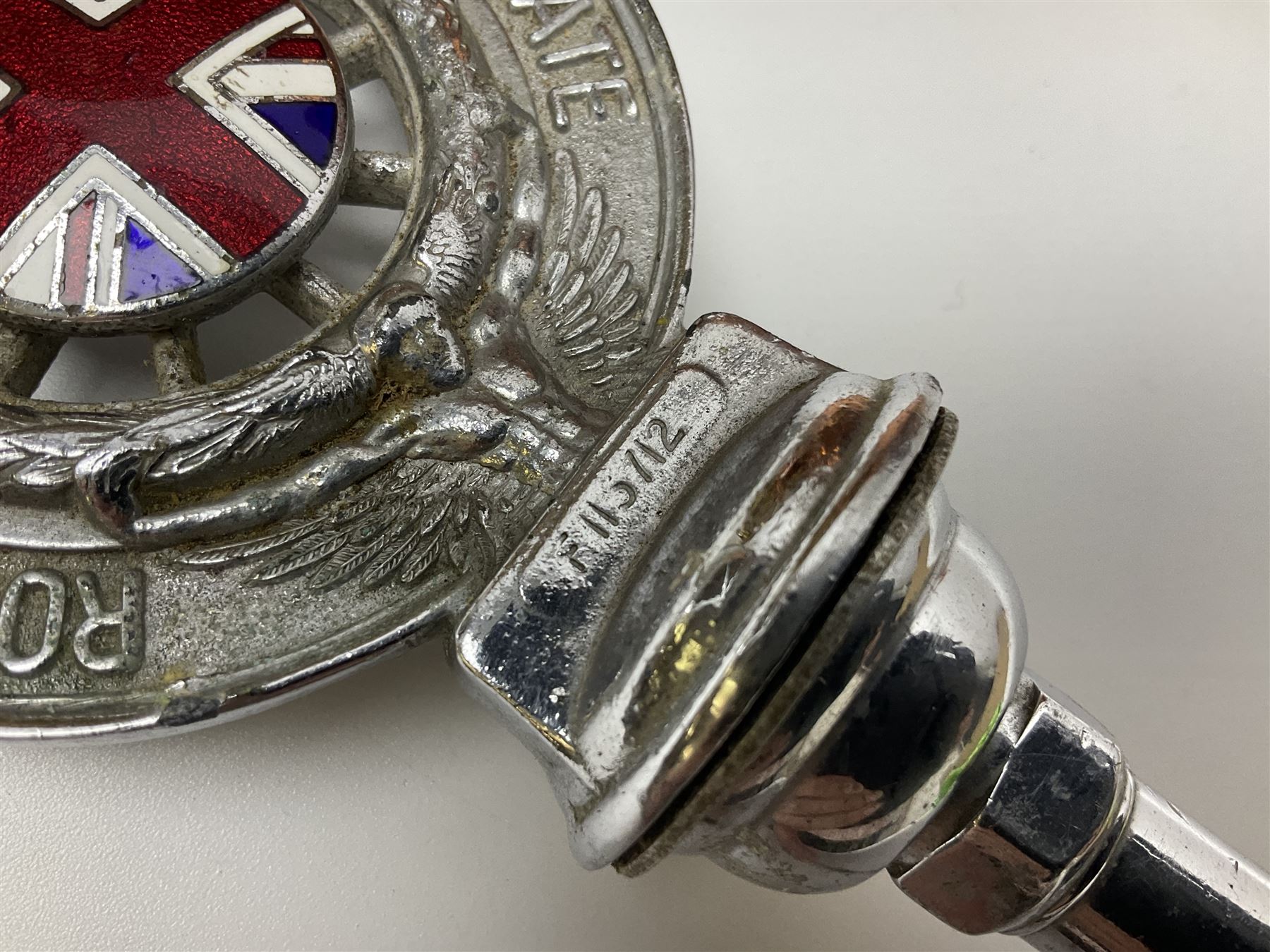 Brass coal bucket, embossed with lion to front and 1529 verso, together with an Royal Automobile Club Associate car badge and a copper kettle, bucket H 18.5cm