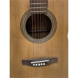 Acoustic guitar with mahogany back and sides 