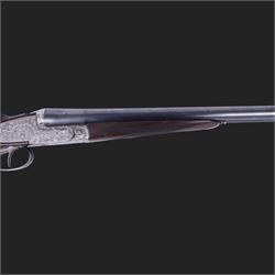 AYA 12 bore double trigger sidelock ejector, side by side double barrel shotgun with 71cm (28