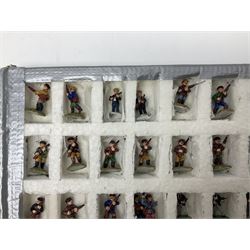 Lamming Miniatures - Bill Lammings own 1970s promotional display set of forty-four 25mm miniature Russian Partisans including female fighters; hand painted by Bill Lamming for exhibition.