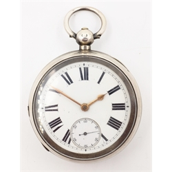 Victorian silver pocket watch by Waltham Birmingham 1899  