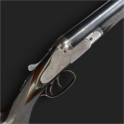 Carr Brothers of Huddersfield 12 bore side by side shotgun with engraved sidelock plates, ...