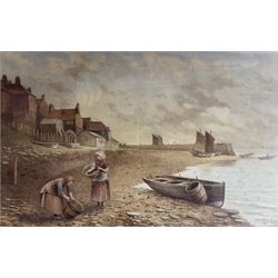 Kate E Booth (British fl.1850-1898): 'Low Tide', watercolour signed and titled 32cm x 49cm