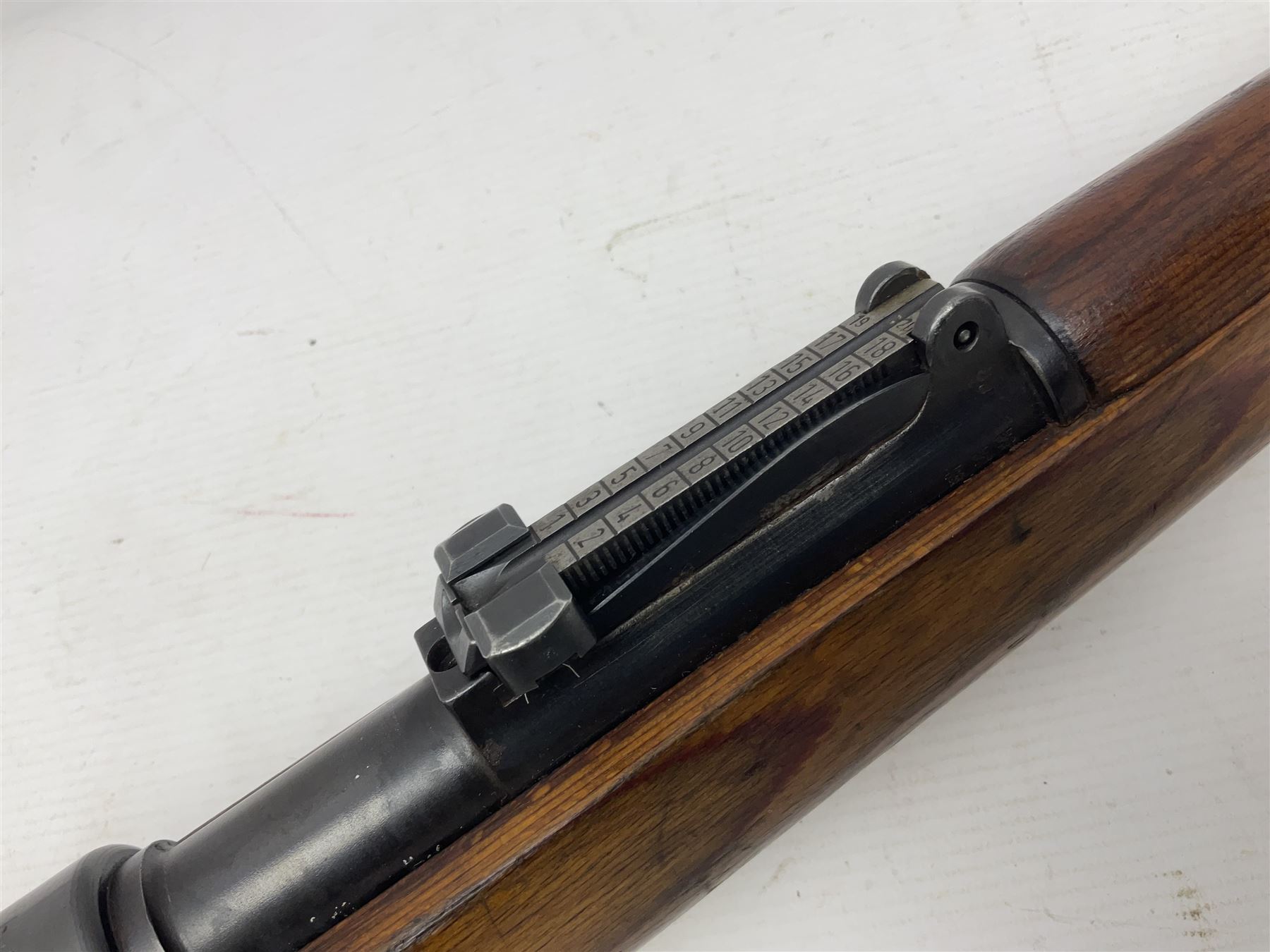 FIREARMS CERTIFICATE REQUIRED - BLANK FIRING Mauser 792 by 57 Mod.98 bolt action rifle marked BYF 41, re-proofed for .308 Winchester blank firing, with 61cm (24