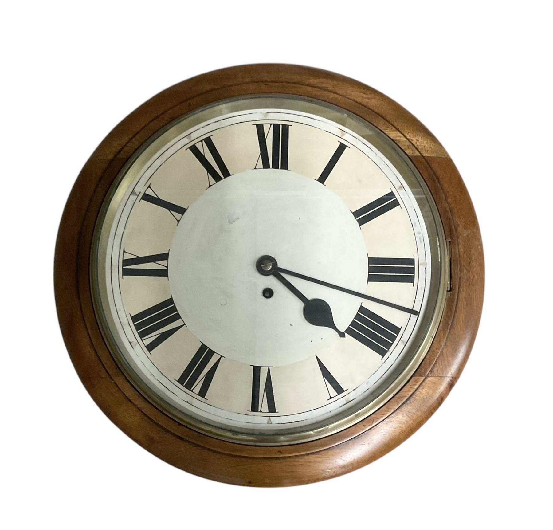 English- early 20th century 8-day fusee wall clock, with a 19