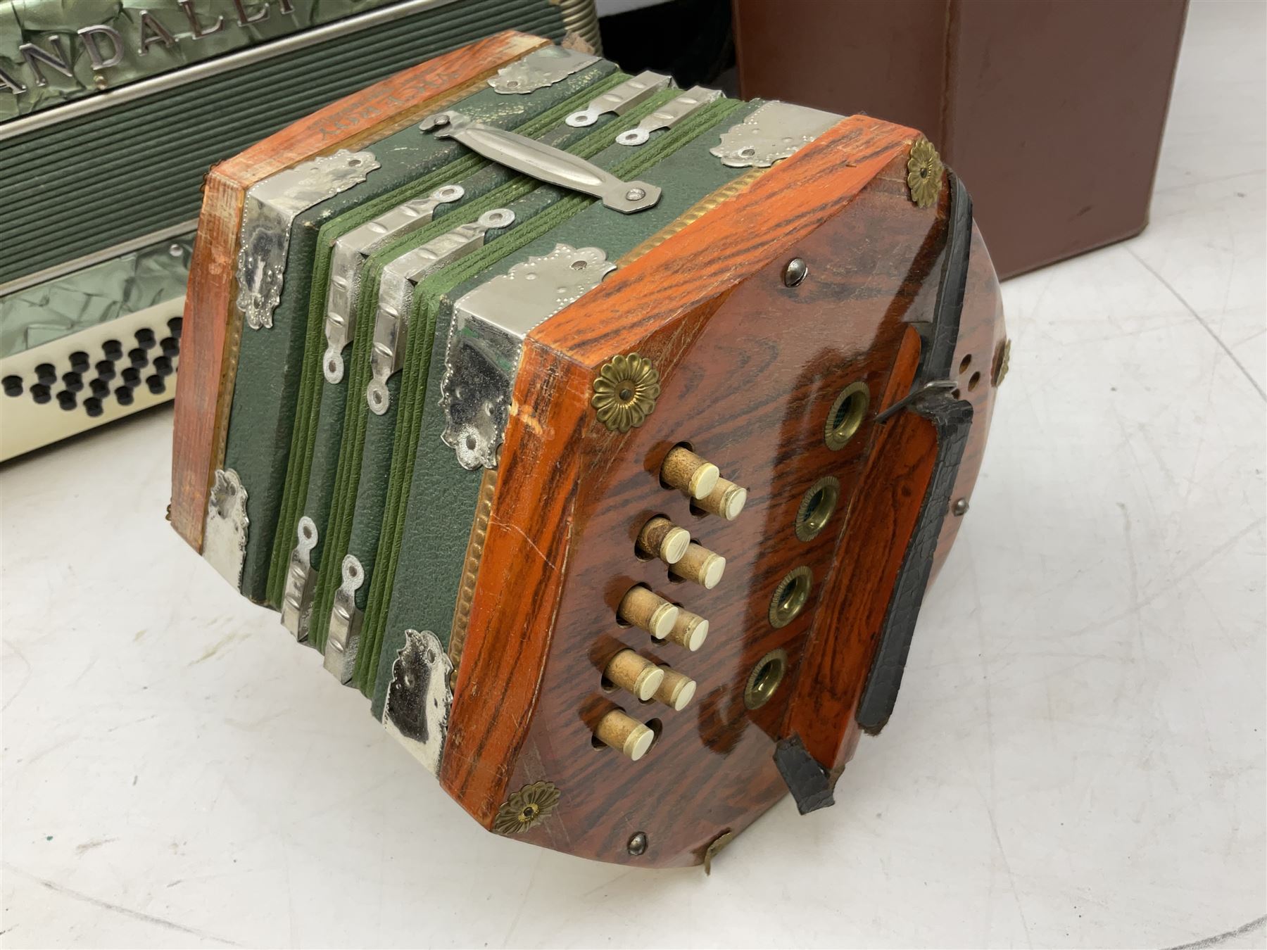The Viceroy Junior Model Accordion in case, together with a Scandalli piano accordion 