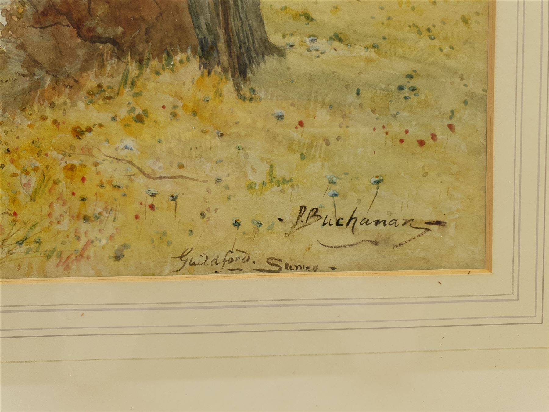 Peter Buchanan (British exh.1880-1911): 'Guilford Surrey', watercolour signed and titled 34cm x 52cm