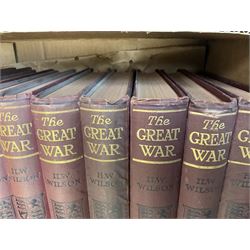 The Great War  by H W Wlison. 13 volumes. 1914-19;The Second Great War by Hammerton. 9 volumes; and The Second World War by Winston Churchill. 6 volumes.

