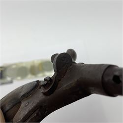 WW2 group of three medals comprising 1939-1945 War Medal, France & Germany Star and 1939-1945 Star; all with ribbons; 1930s Hull Savings Bank silver and enamel presentation fob; three medallions depicting Hitler, Mussolini and Mao Tse Tung; quantity of modern crowns and other coins; and a 6mm Flobert style starting pistol