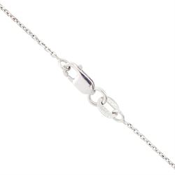 18ct white gold diamond pendant necklace, single cushion cut fancy yellow diamond of 1.05 carat, surrounded by a double halo of round brilliant cut white diamonds, to a fine trace link chain necklace, hallmarked, total white diamond weight 0.26 carat 