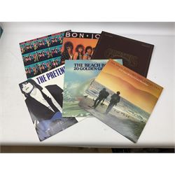 Quantity of predominantly rock and pop Vinyl LPs to include Fleetwood Mac, Madonna, Meat Loaf, Genesis, ABBA, Blondie, The Rolling Stones, Dire Straits and other records in two boxes