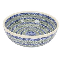 Collection of Ceramika Artystyczna Boleslawiec ceramics and similar Polish ceramics, including cheese dome in the form of a lady, chopping board, fruit bowl and figural candlestick