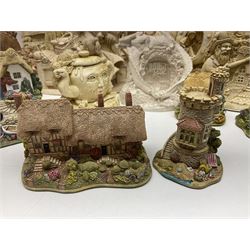 Thirty three Lilliput Lane models from the British collection and paint your own Children's Plaques, to include I am a little teapot, Gnome improvements, Dennis the Dragon, Bill and Ben, The Bobbins etc, some with boxes and deeds 