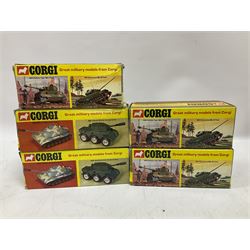 Corgi - eleven military models comprising three x 900, three x 901, four x 905 & 908; all boxed; together with nine unboxed models (18)