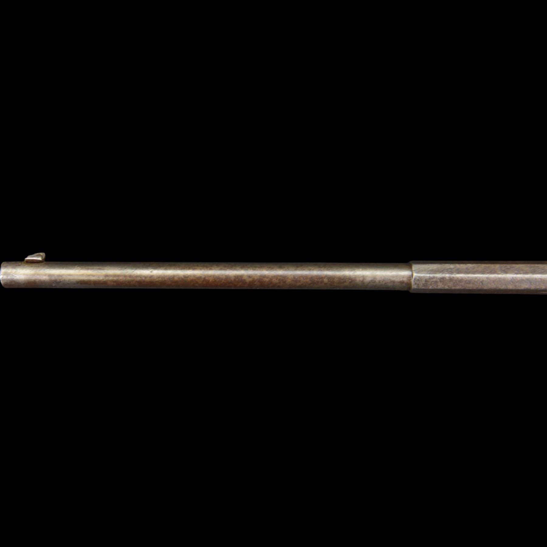 Air rifle with  octagonal and circular barrel, possibly Belgian but seemingly unmarked, L90cm