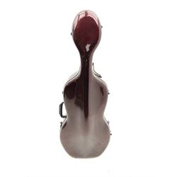 Alfred Stingl by Hofner cello, model AS-360 with 75.5cm two-piece maple back and ribs and spruce top, bears label with serial no.JO411-0706, L122cm; in carbon-fibre carrying case with bow