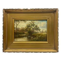 William Mellor (British 1851-1931): 'Knaresborough' and 'View of Knaresborough', pair oil on canvas signed, titled on the mount 21cm x 31cm (2) 