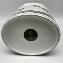 Rosenthal Fornasetti montgolfiere pattern oval vase, decorated with hot air balloons, H20cm