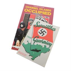Guernsey Weekly Press, Tuesday May 15th 1945, together with two books on the occupied Channel Isles Swastika over Guernsey and Channel Islands Occupied  