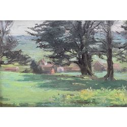 Reginald Robert Tomlinson (British 1885–1978): Suffolk Landscape, oil on board signed, ind...